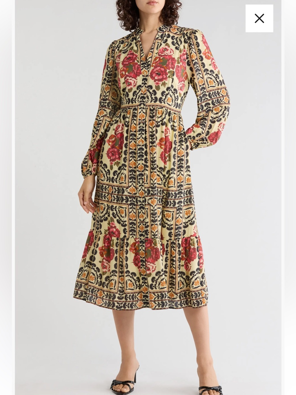 A Loves A Floral Button Down Dress